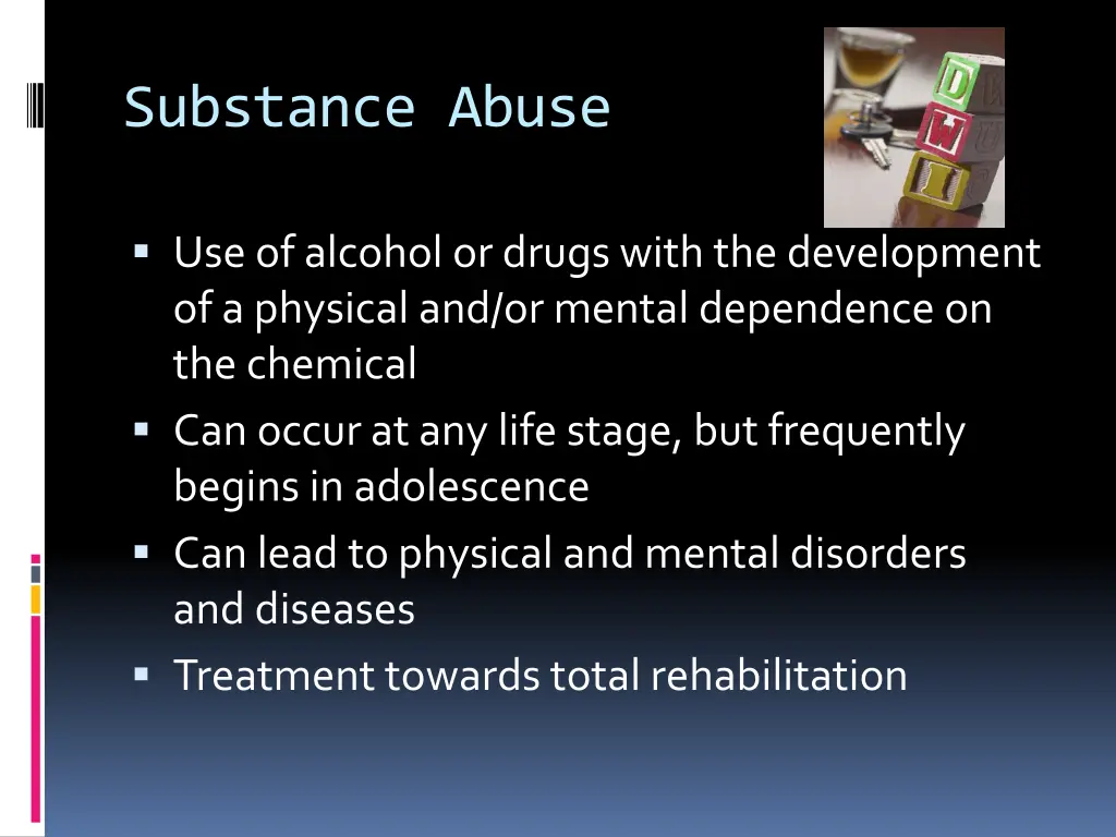 substance abuse