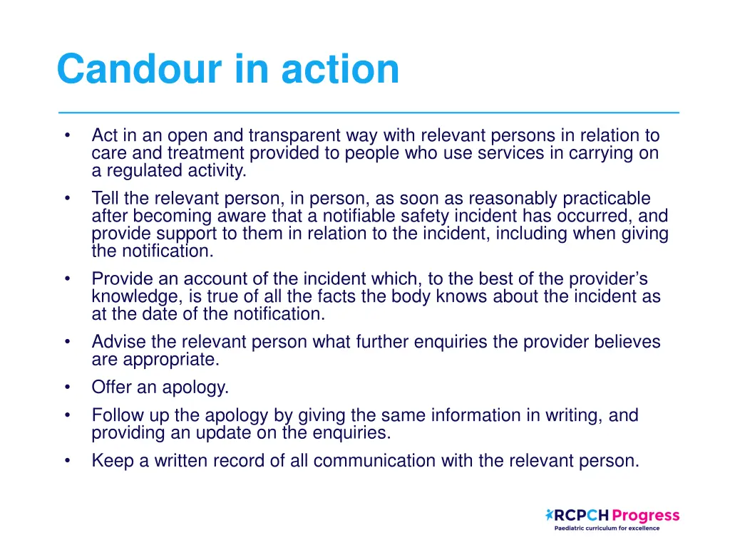 candour in action