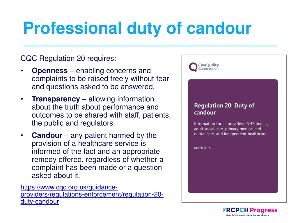 professional duty of candour