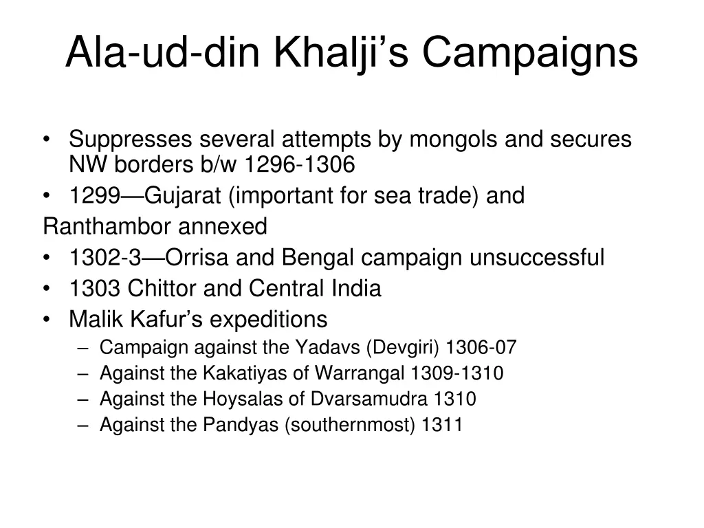 ala ud din khalji s campaigns