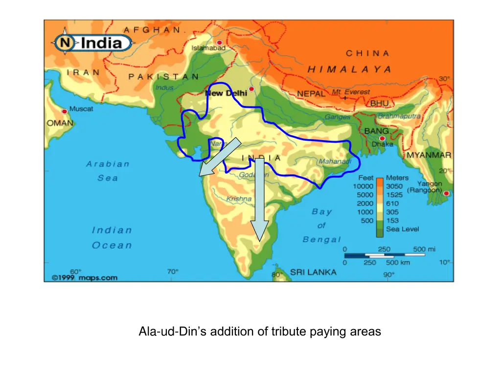 ala ud din s addition of tribute paying areas