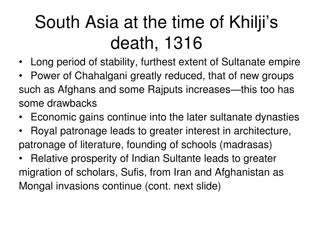 south asia at the time of khilji s death 1316