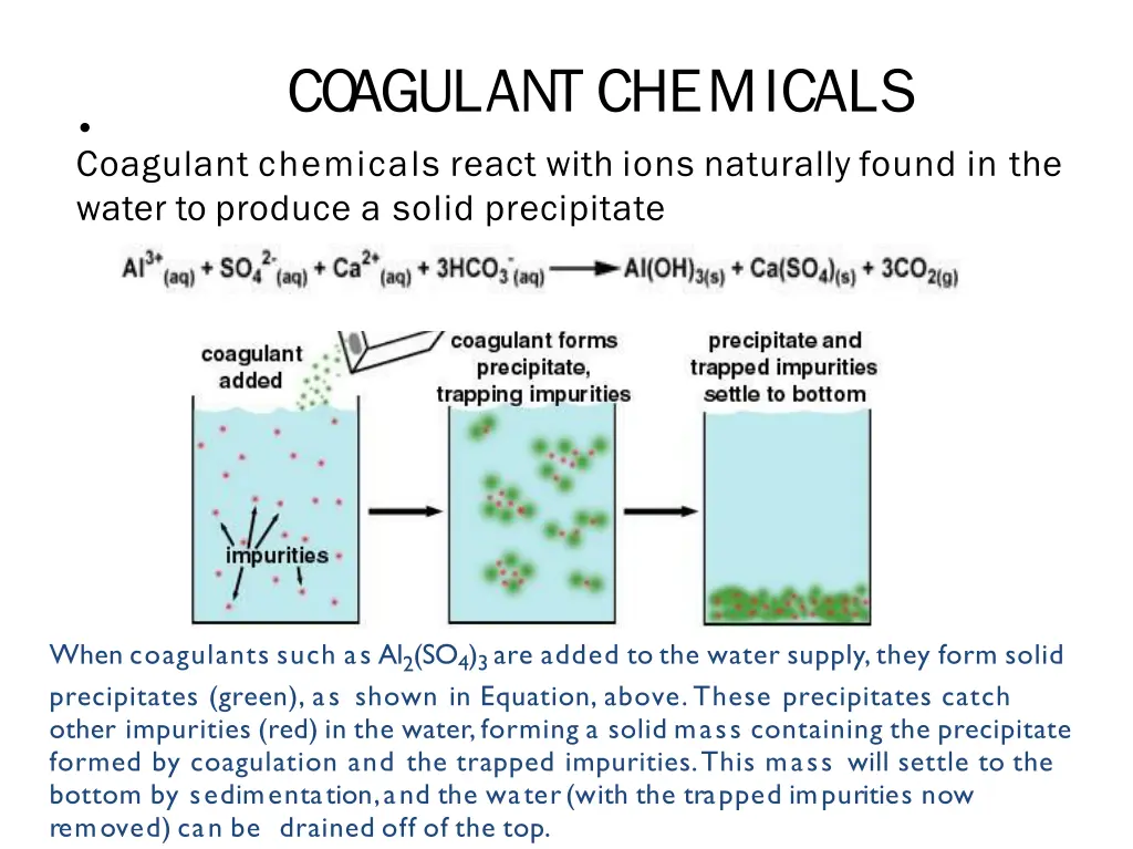 coagulantchemicals coagulant chemicals react with