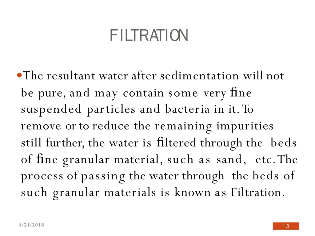 filtration