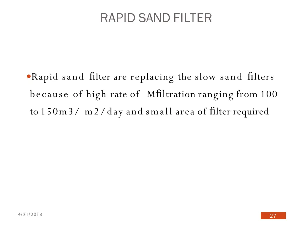 rapid sand filter