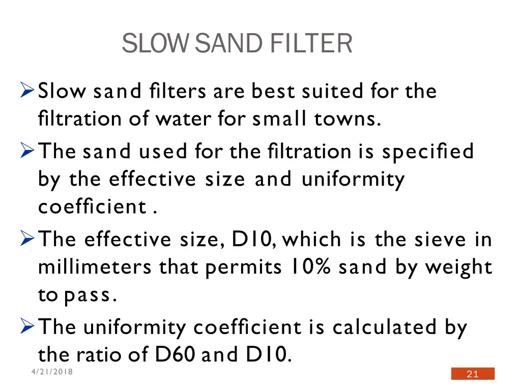 slow sand filter