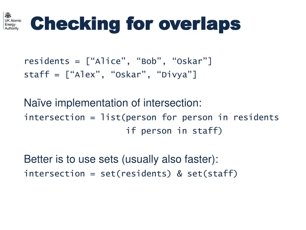 checking for overlaps checking for overlaps