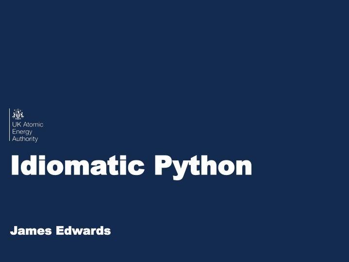 idiomatic python idiomatic python