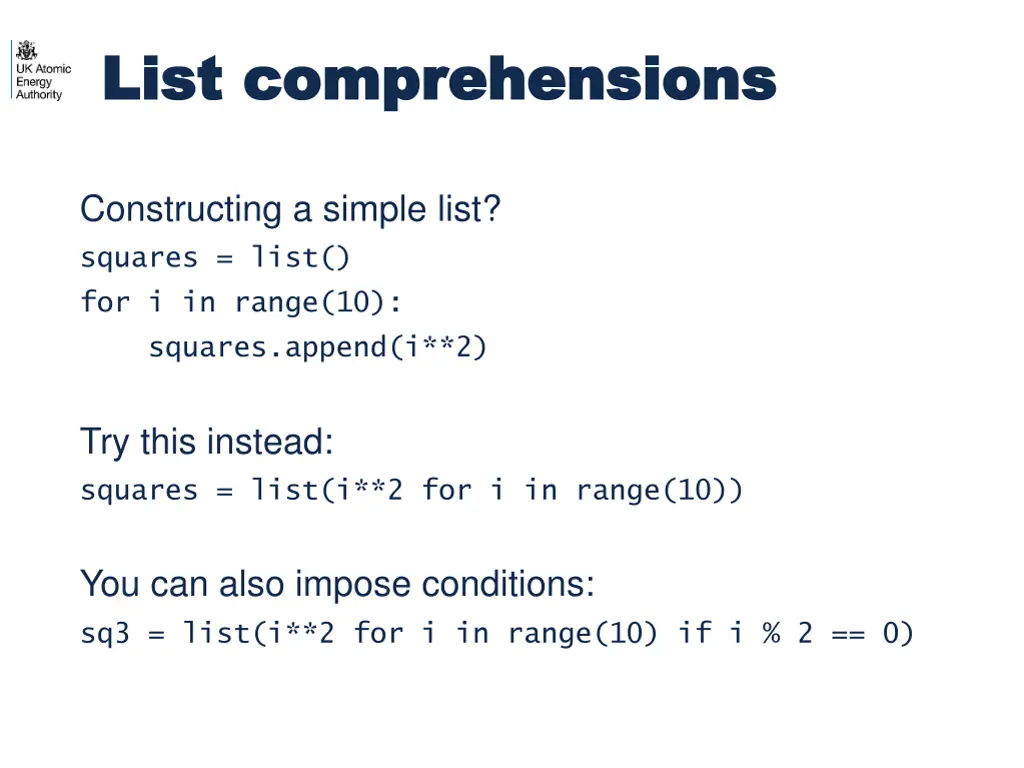 list comprehensions list comprehensions