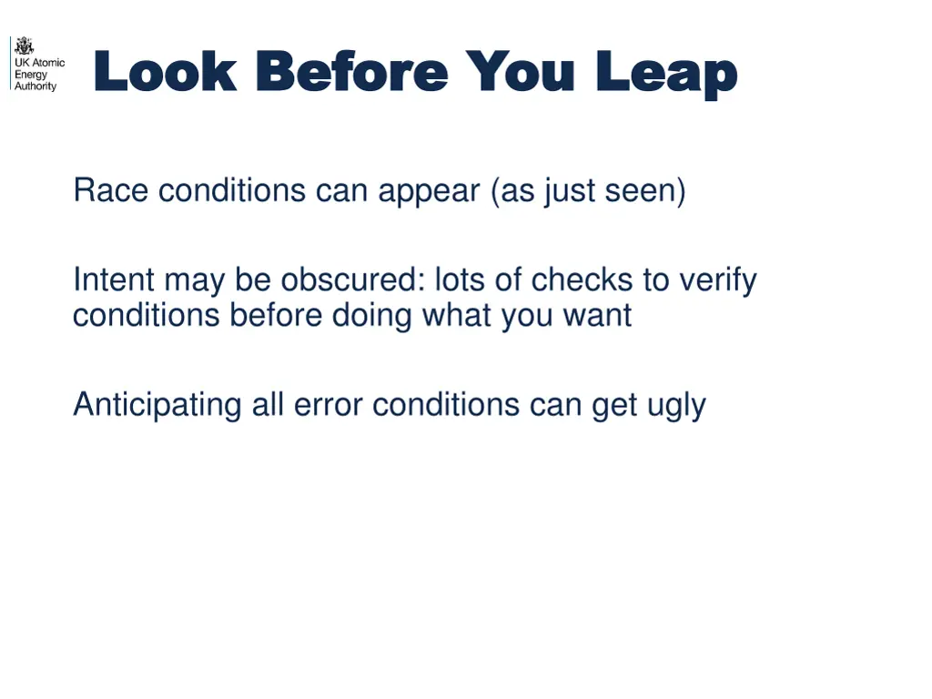 look before you leap look before you leap