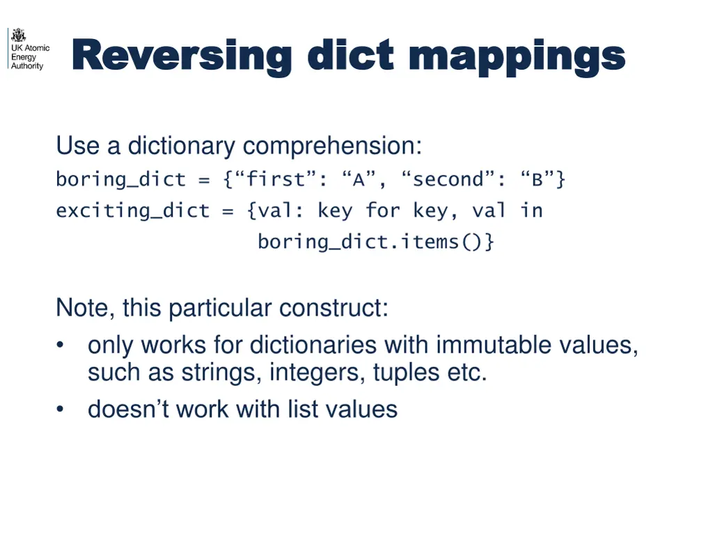 reversing reversing dict