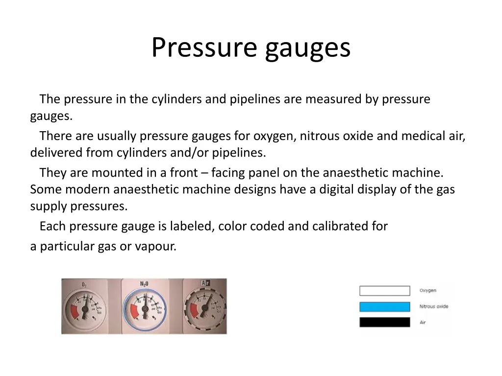 pressure gauges