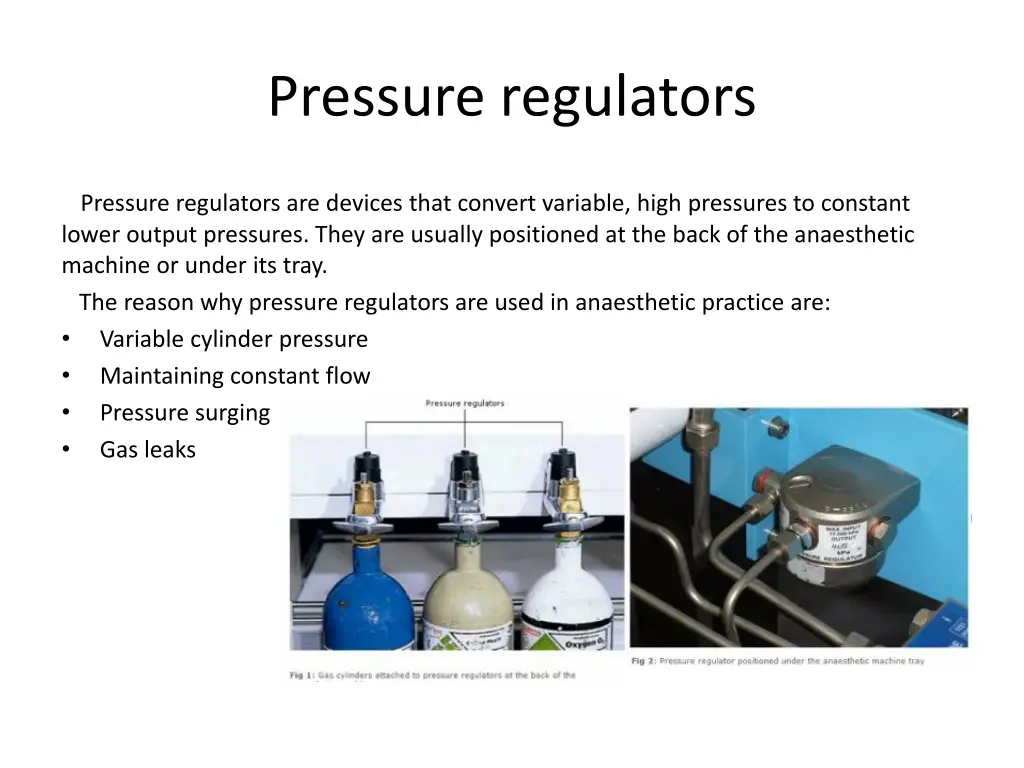 pressure regulators