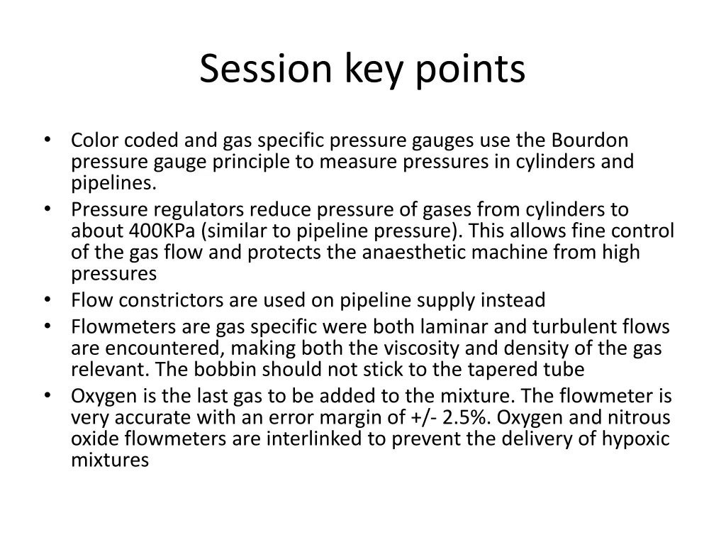 session key points