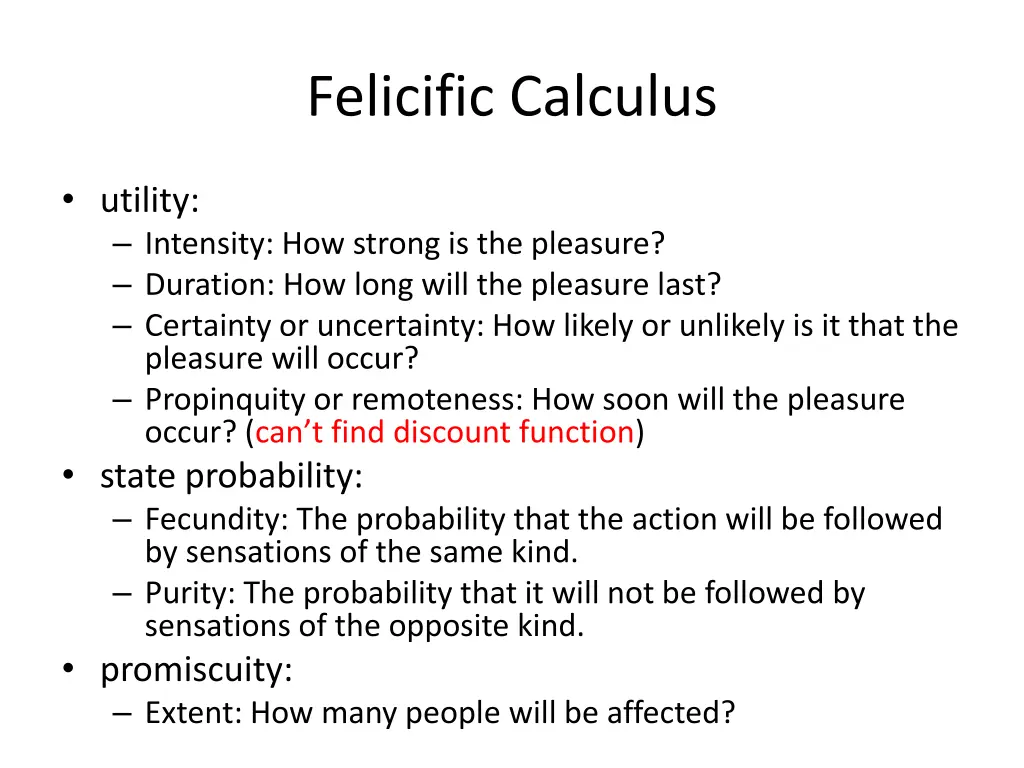 felicific calculus