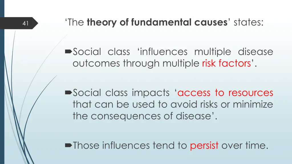 the theory of fundamental causes states