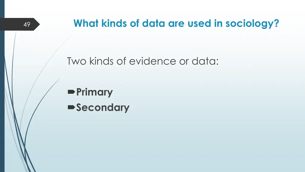 what kinds of data are used in sociology