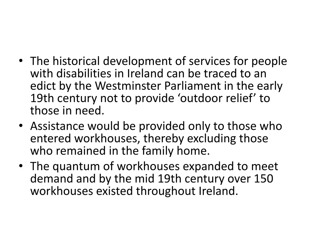 the historical development of services for people