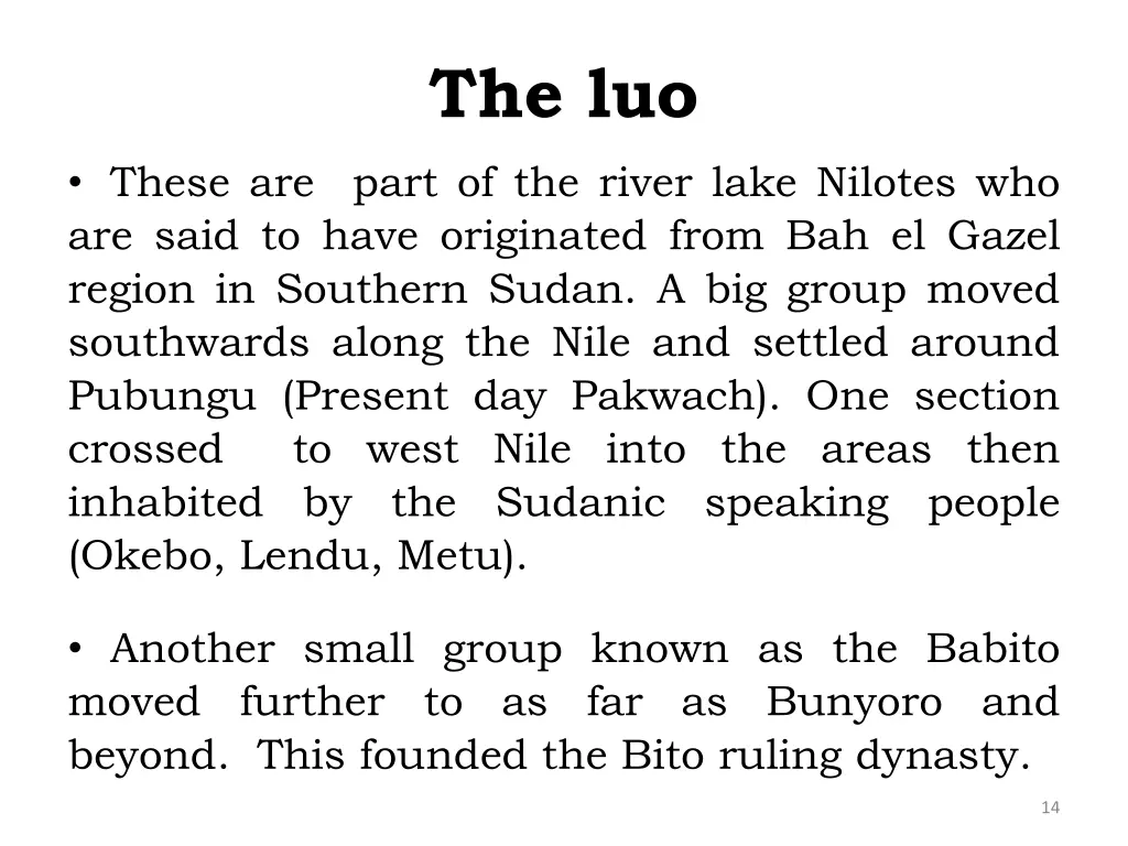 the luo