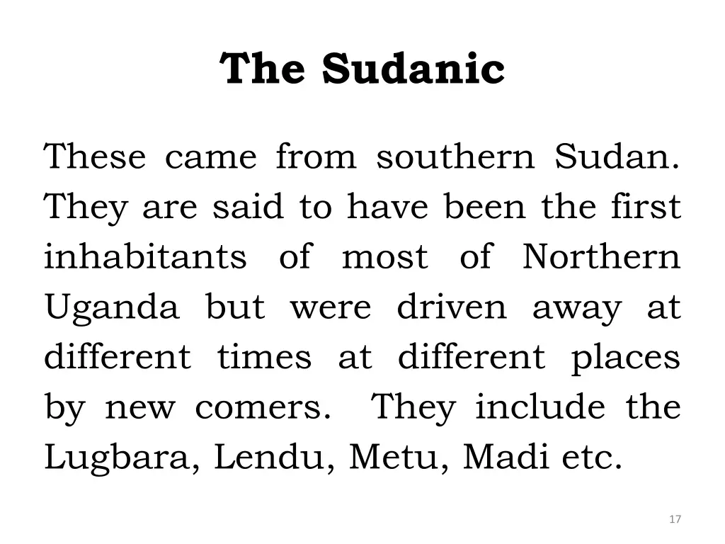 the sudanic