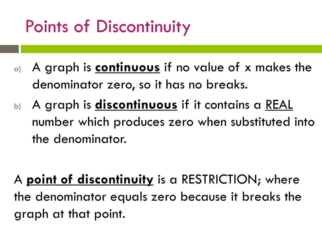 points of discontinuity 1