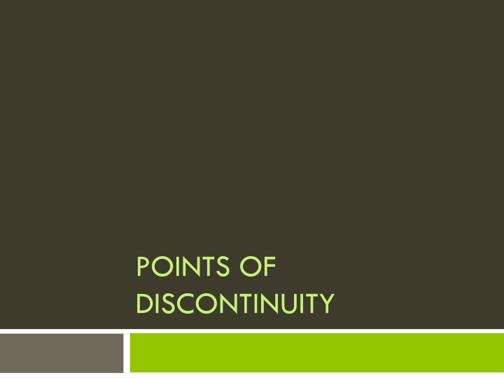 points of discontinuity