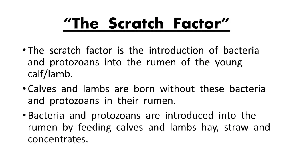 the scratch factor