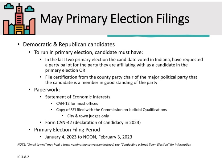 may primary election filings may primary election