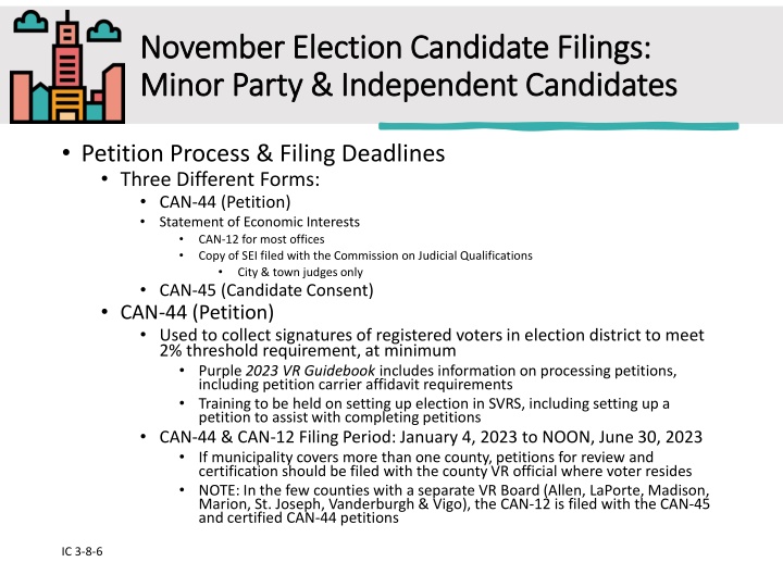 november election candidate filings november 1