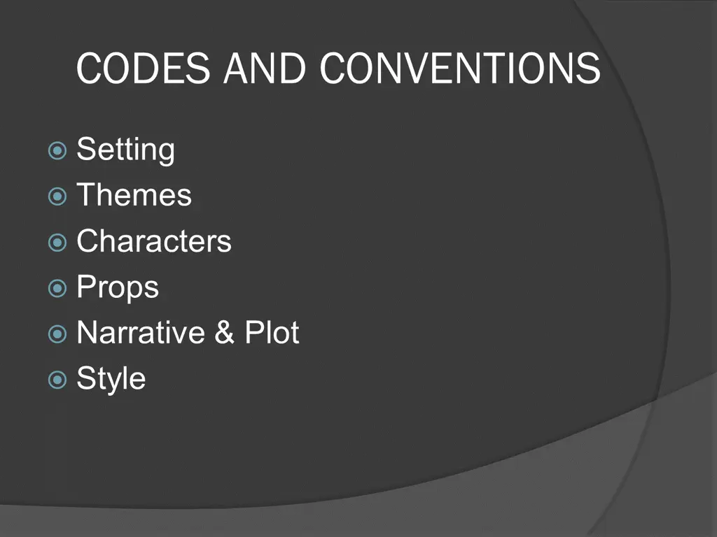 codes and conventions