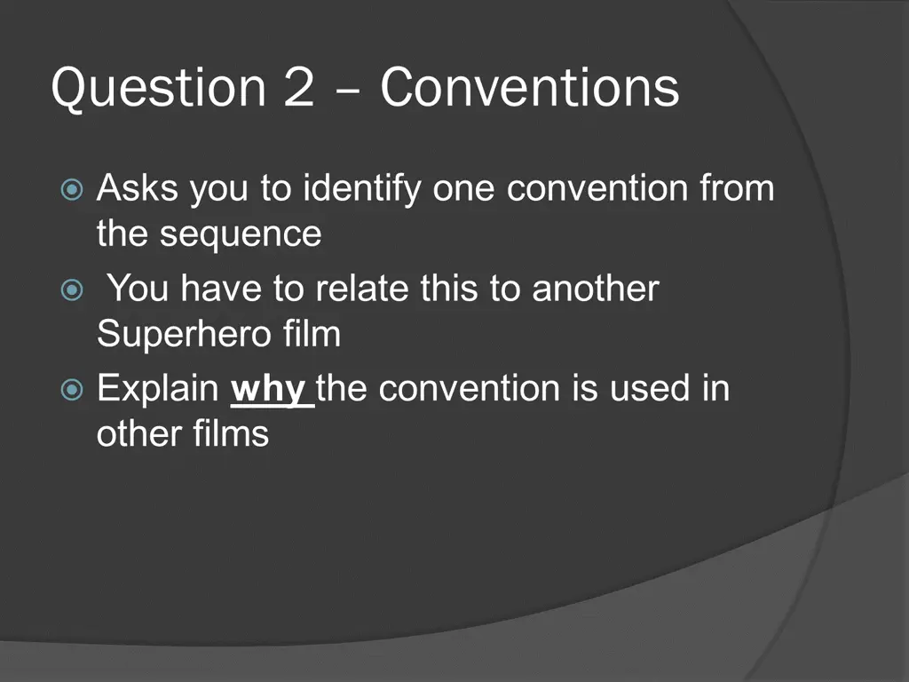 question 2 conventions