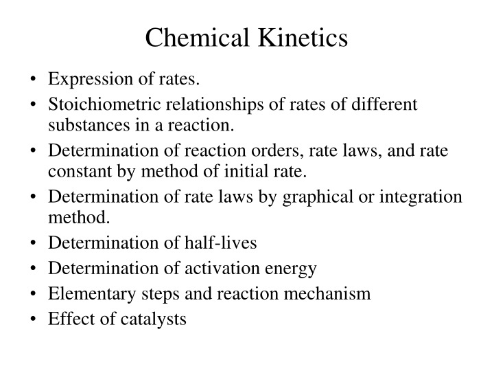 chemical kinetics