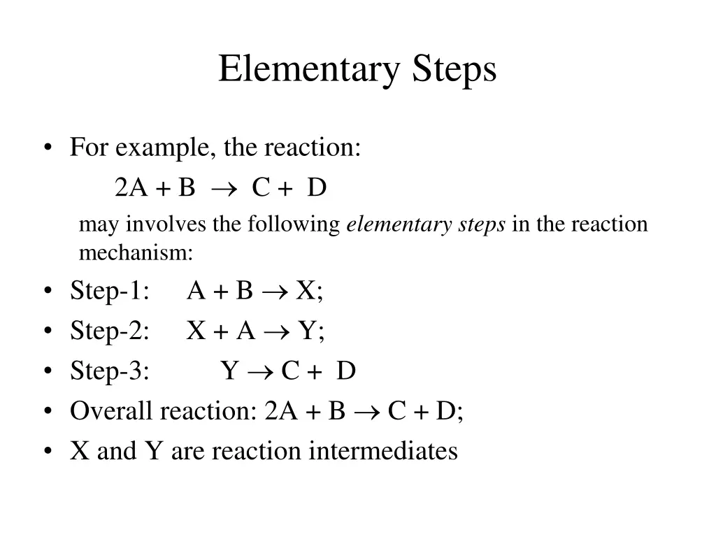 elementary steps