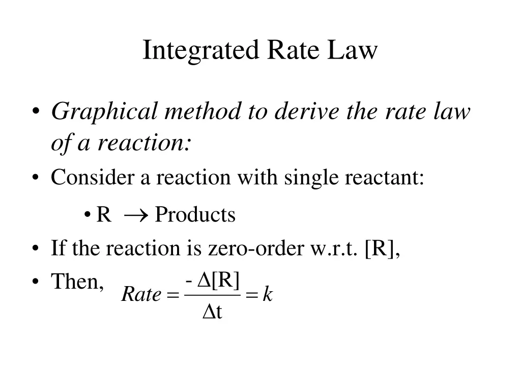 integrated rate law