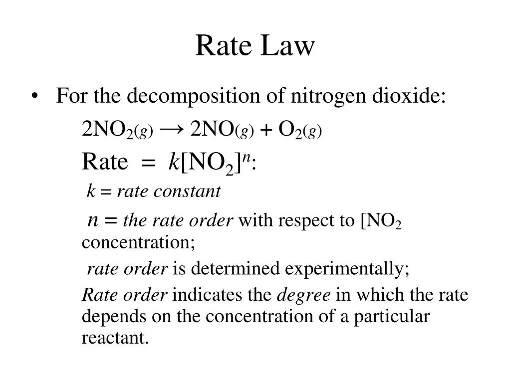 rate law