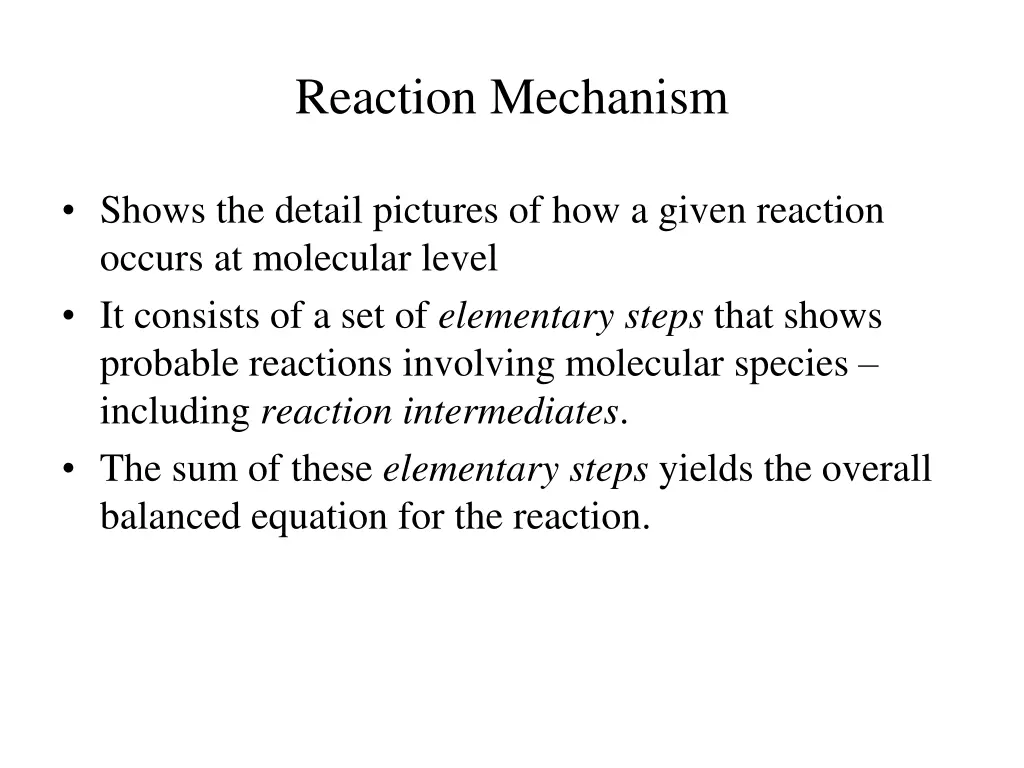 reaction mechanism