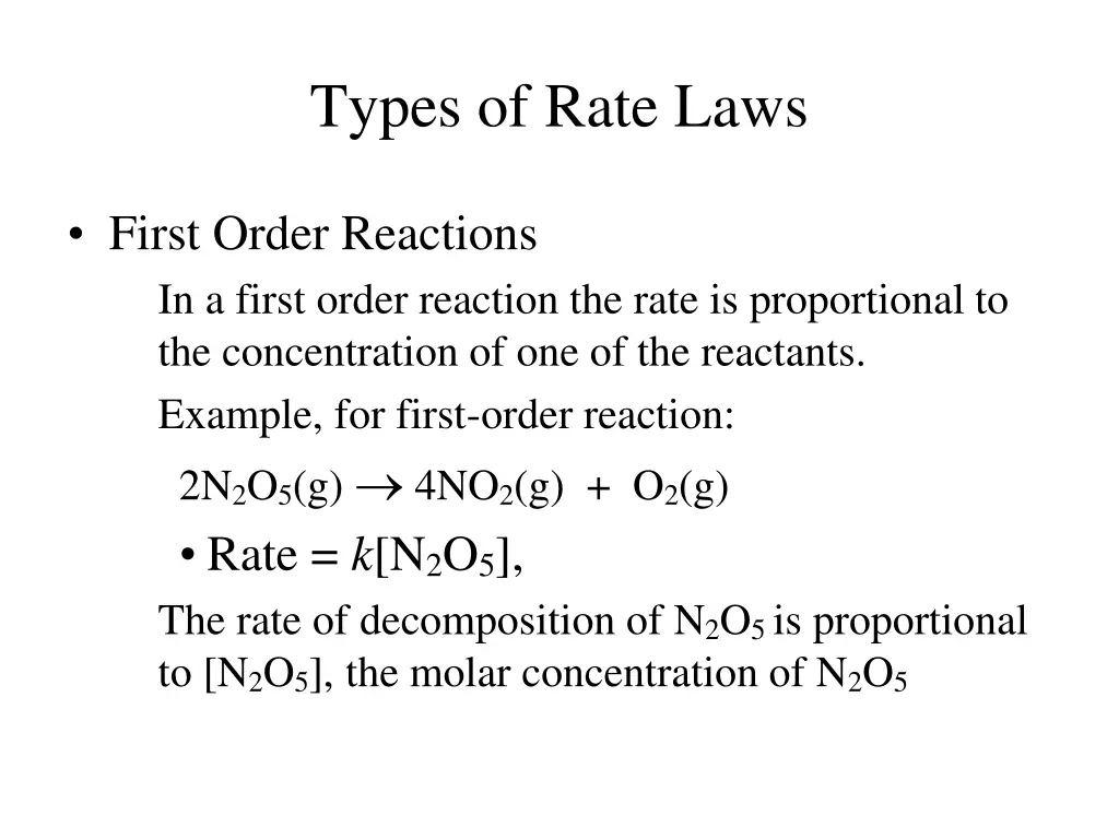 types of rate laws 2