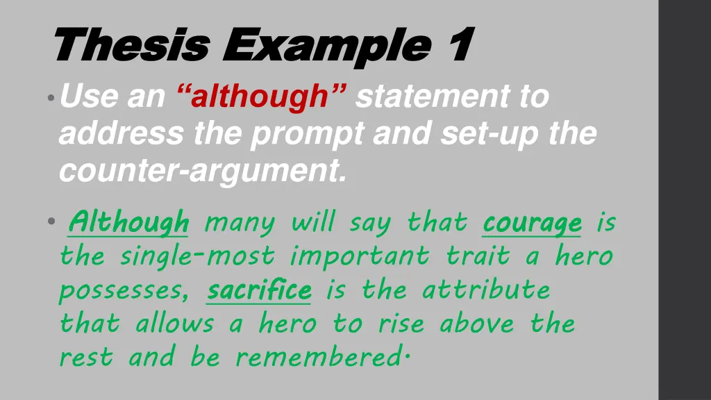 thesis example 1 thesis example 1 use an although