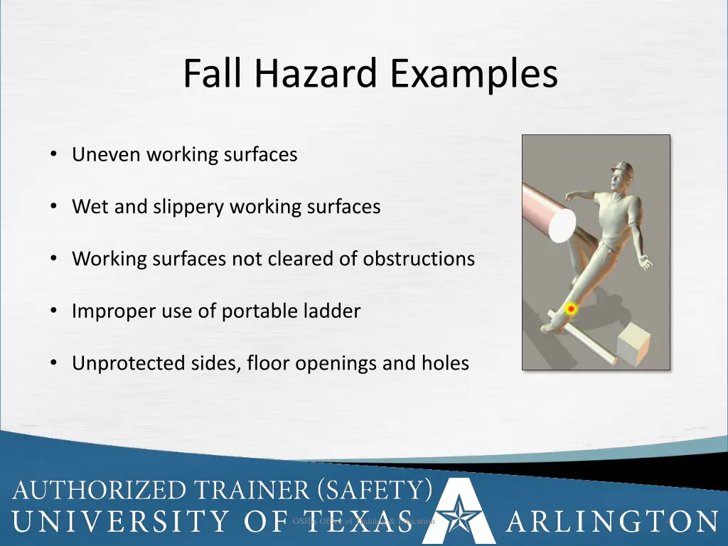 fall hazard examples