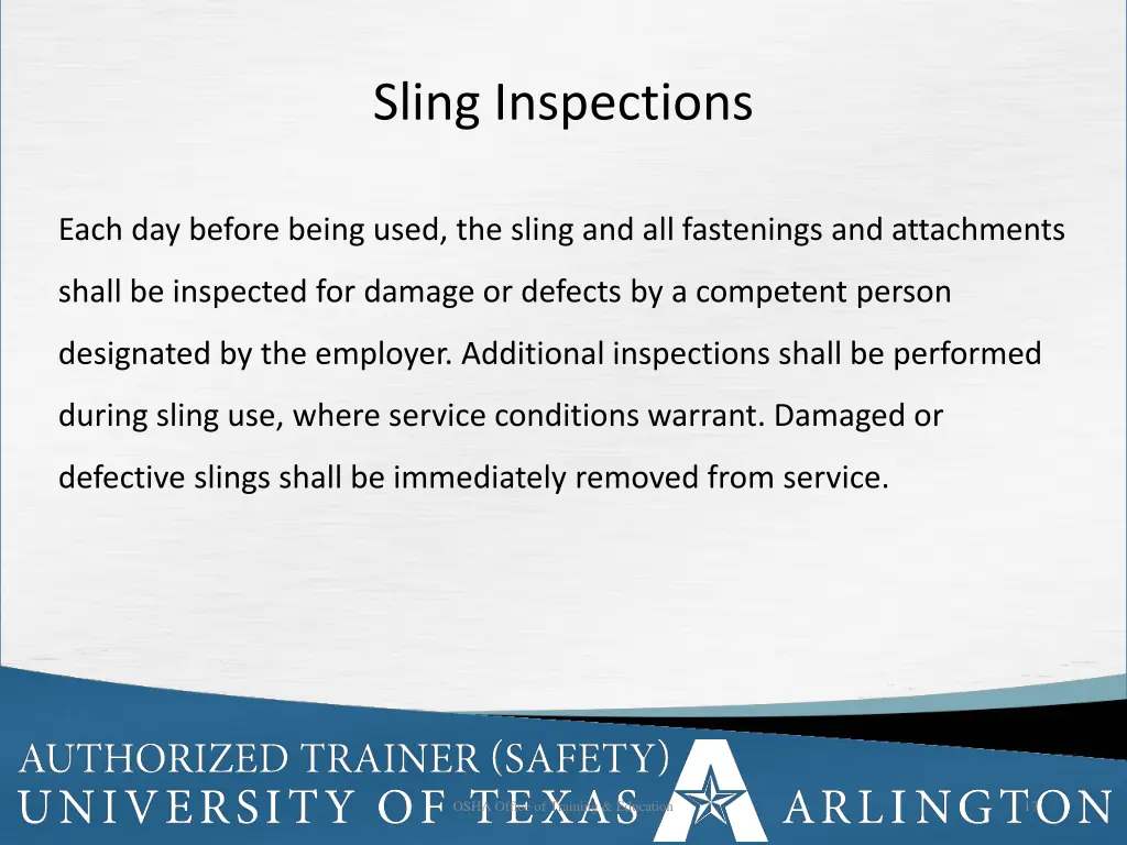 sling inspections