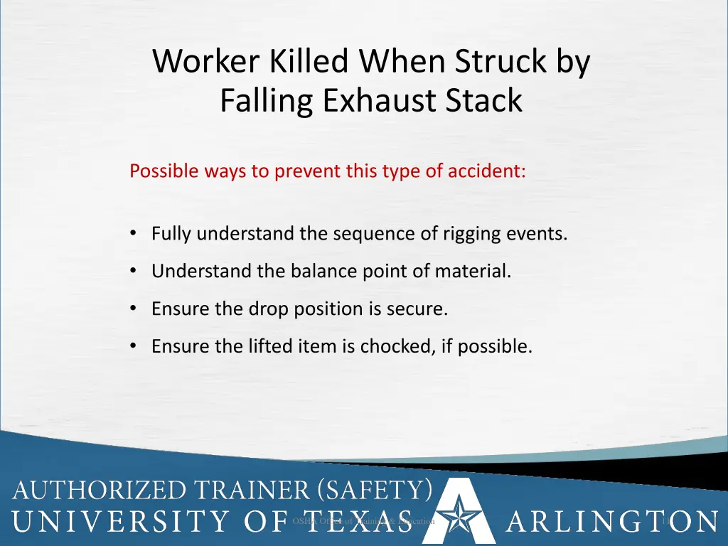 worker killed when struck by falling exhaust stack 1