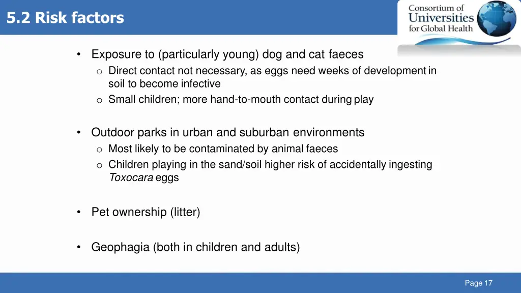 5 2 risk factors