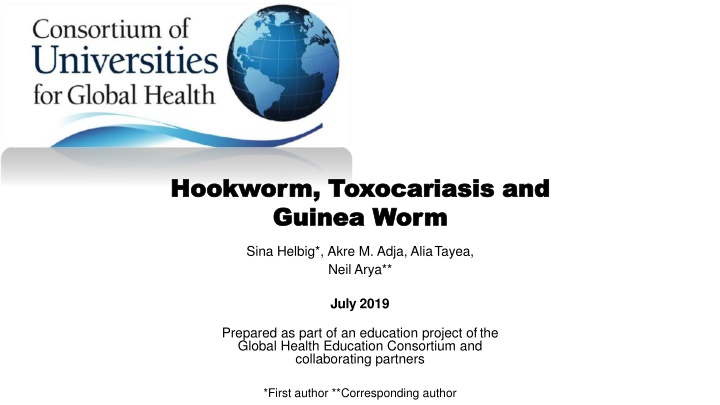 hookworm toxocariasis and hookworm toxocariasis