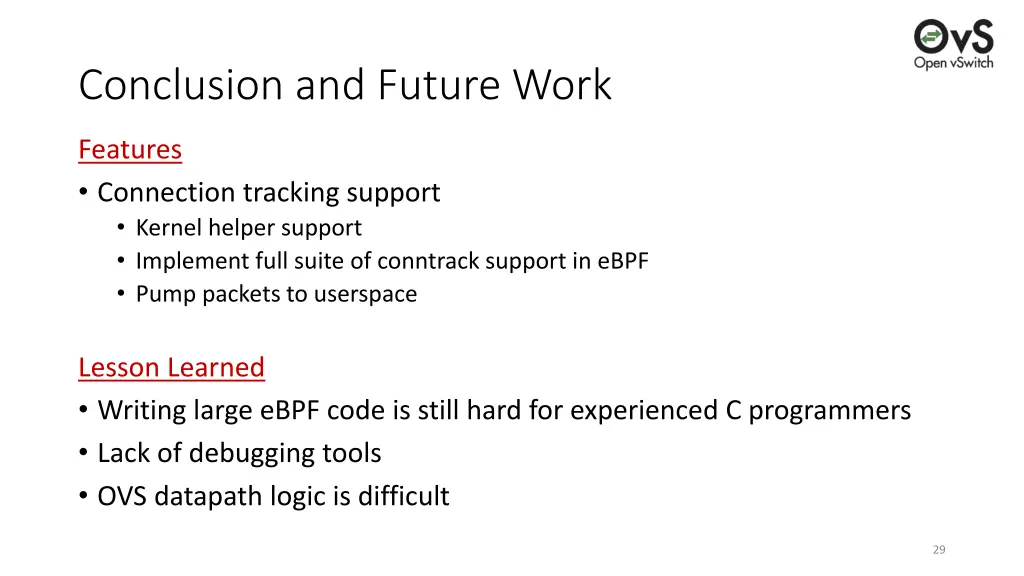 conclusion and future work