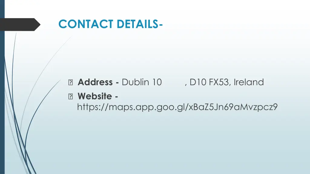 contact details