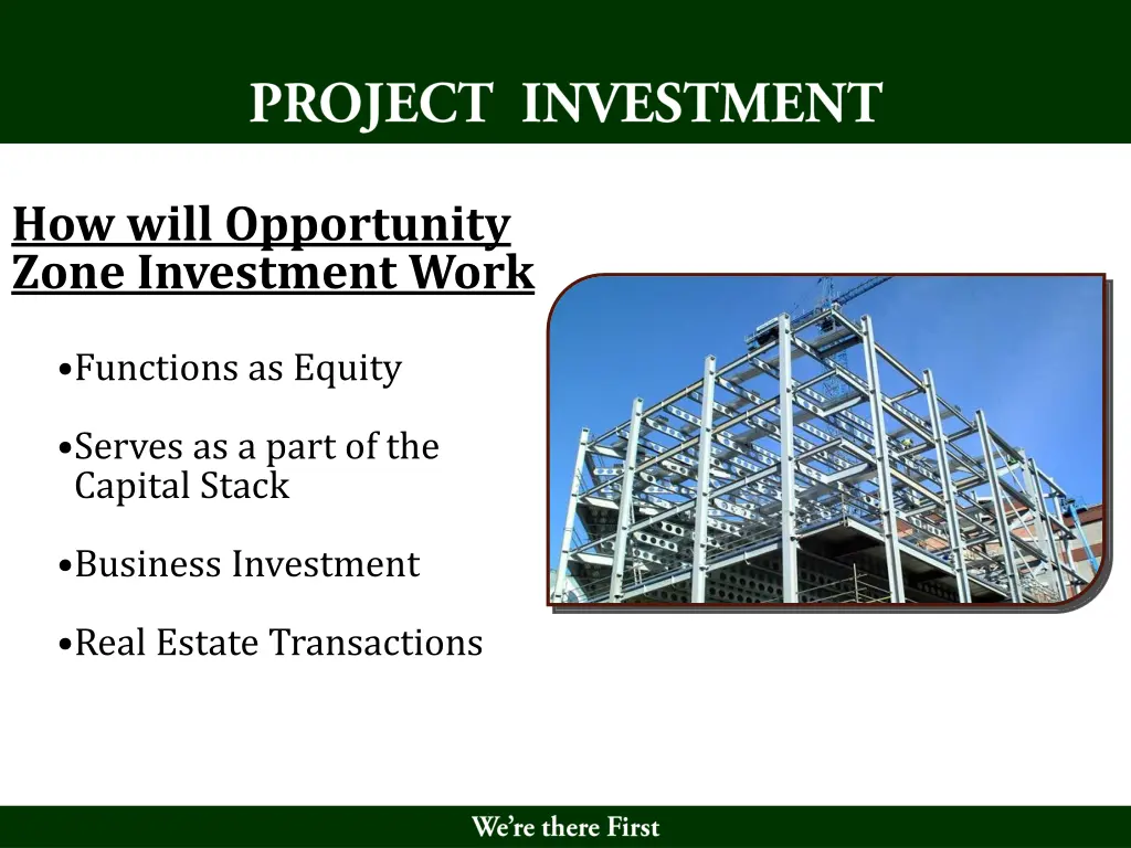 how will opportunity zone investment work