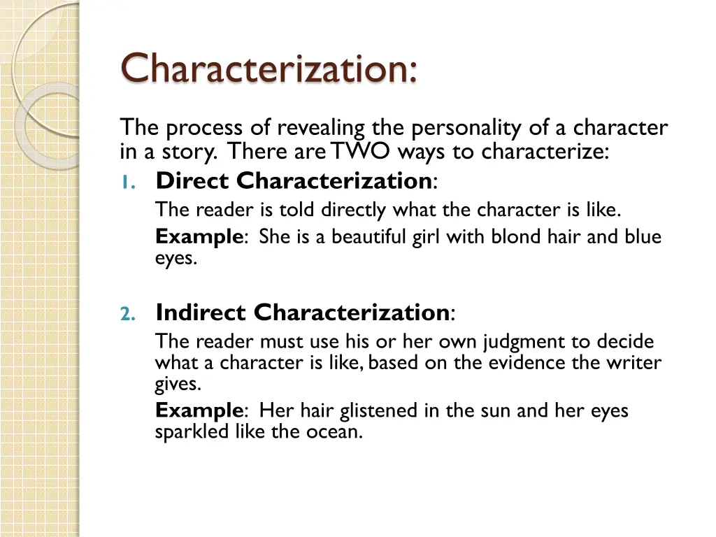 characterization