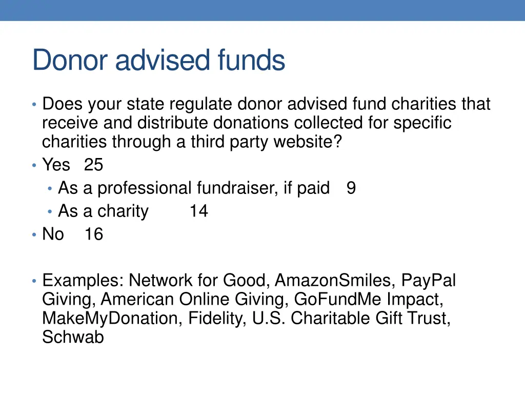 donor advised funds