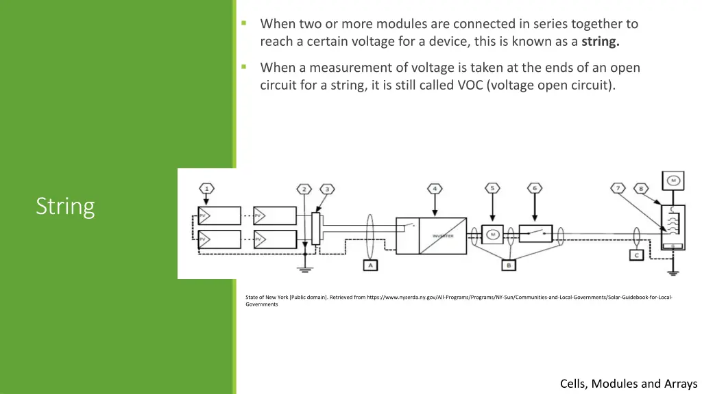 when two or more modules are connected in series