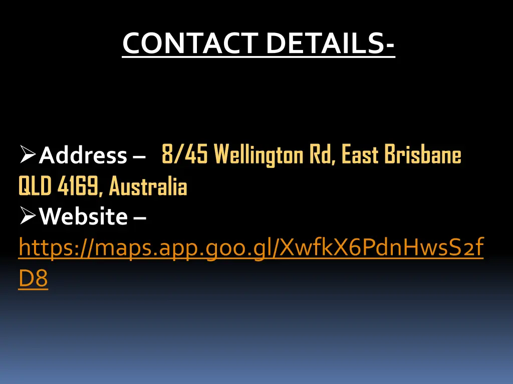 contact details